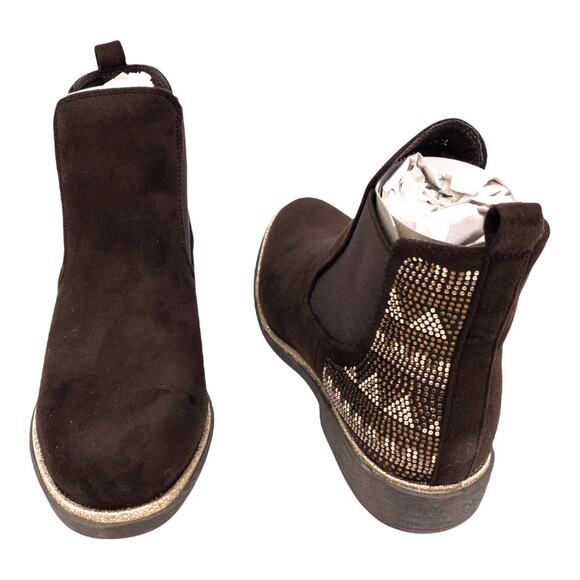 Blazin Roxx Lorraine Western Studded Chelsea Ankle Boots 8.5 Brown Women's - Picture 6 of 12